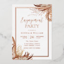 Recherche de fiançailles invitations Feuille d'or