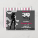 Search for pink 30th birthday invitations Black and white