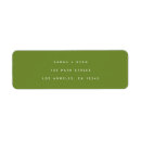 Search for olive return address labels Minimalistic