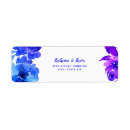 Search for floral lilac return address labels Blue
