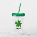 Search for 4 leaf clover drinkware Saint