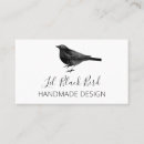 Recherche de oiseau noir cartes visite Noir et blanc