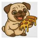 Recherche de pizza mignonne posters Drôle