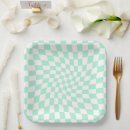 Recherche de mint green paper plates Moderne