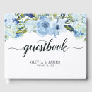 Search for floral wedding guest books Navy blue