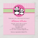 Recherche de panda baby shower fille invitations Ours