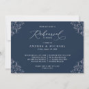 Search for navy blue rehearsal dinner invitations Classic