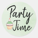 Search for birthday cupcake stickers Green