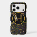 Recherche de monogramme h iphone coques Noir et or
