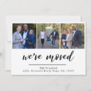 Search for elegant moving announcement cards Calligraphy