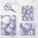 Search for ghosts wrapping paper Cartoon