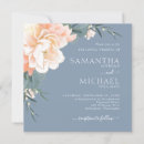 Search for dusty blue and peach wedding invitations Gold