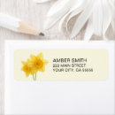 Search for yellow daffodils return address labels Floral