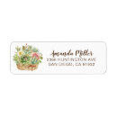 Search for succulent return address labels Rustic