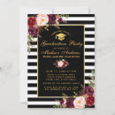 Search for black and white stripe graduation invitations College