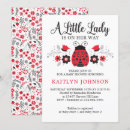 Search for lady bug baby shower invitations Floral