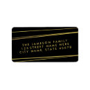 Search for black gold foil return address labels Stylish
