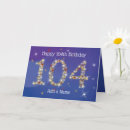 Search for 104th birthday cards One hundred and four