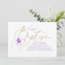 Search for purple christening invitations Script