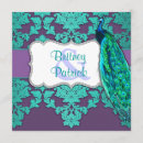 Recherche de peacock mariage invitations Violet