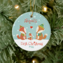 Search for baby fox ornaments 1st