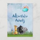 Search for adventure awaits postcards Typography