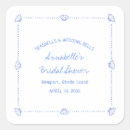 Search for bridal shower seashell stickers Blue