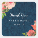 Search for navy and coral thank you stickers Elegant