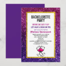 Search for purple bachelorette party invitations Glitter