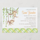 Search for twin monkey baby shower invitations Cute