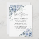 Search for dusty blue watercolor wedding invitations Simple elegant calligraphy script