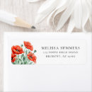 Search for poppies return address labels Elegant