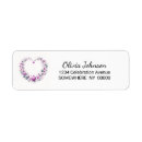 Search for heart shaped address stickers Floral