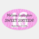 Search for zebra sweet sixteen stickers Pink