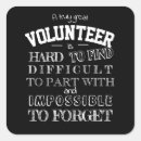 Search for volunteering stickers Typography