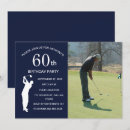 Search for golf 60th birthday invitations Modern