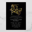 Search for all black birthday invitations Modern