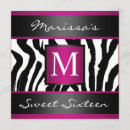 Search for monogram zebra invitations Black