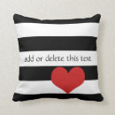 Search for black and white red heart pillows Modern