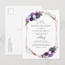Search for purple and rose gold wedding invitations Greenery