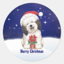 Search for vintage dog stickers Xmas