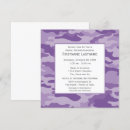 Search for camo party invitations Purple