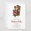 Search for old fashioned christmas invitations Red
