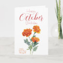 Search for marigold flower cards October