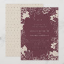 Search for cream burgundy wedding invitations Simple