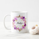 Recherche de fleurs violettes tasses Bridesmaid