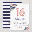 Recherche de moderne 16ans anniversaire invitations Floral