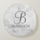Recherche de marbre blanc coussins Monogramme