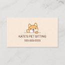 Search for pet sitting business cards Corgi