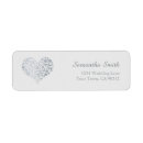 Search for silver heart return address labels Formal